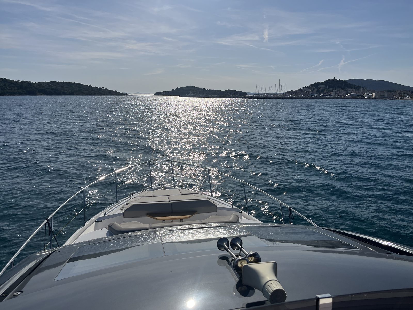 View from the bow across the open Adriatic